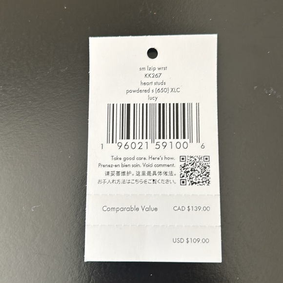 Kate Spade NWT Lucy Heart Studs Small L-zip Wristlet Style KK267 MSRP $109 - Picture 13 of 17